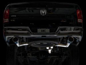 RAM 1500 Performance Exhaust - Dual Rear Exit - AWE Tuning - 0FG Cat Back - Chrome Silver - `09-`18
